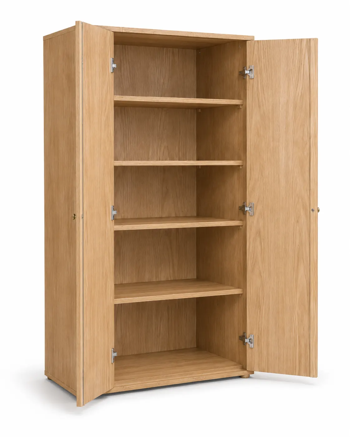 Two-Door Oak Cabinet with Oak Veneer, Made in Damietta